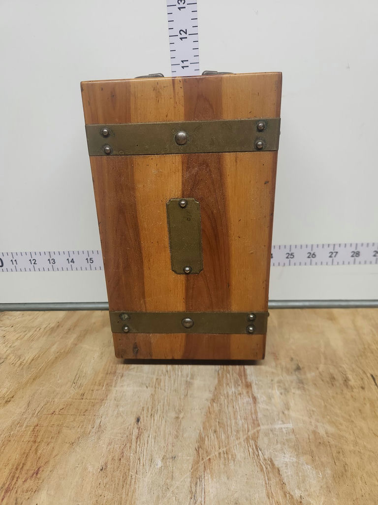 German Barometer & Finger Jointed Wooden Box - image 10 of 16