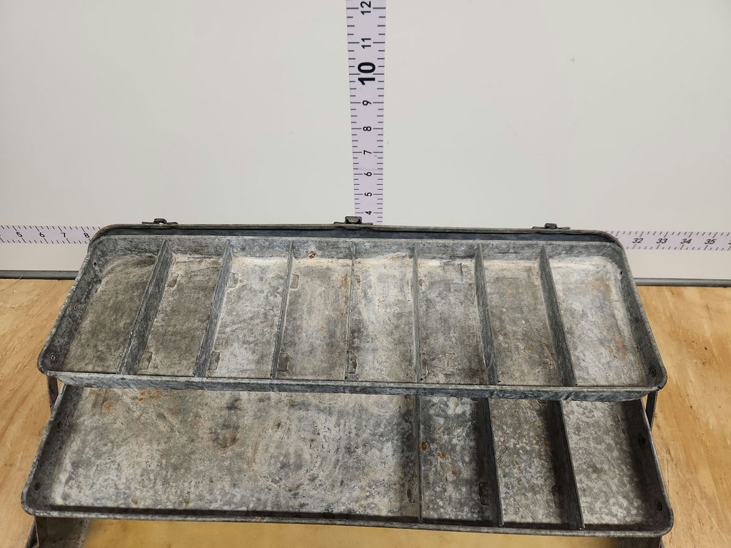 Vintage Galvanized Tackle Box - image 6 of 16