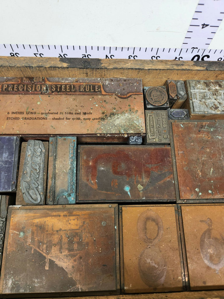 Vintage Letterpress Print Block Lot - image 9 of 14