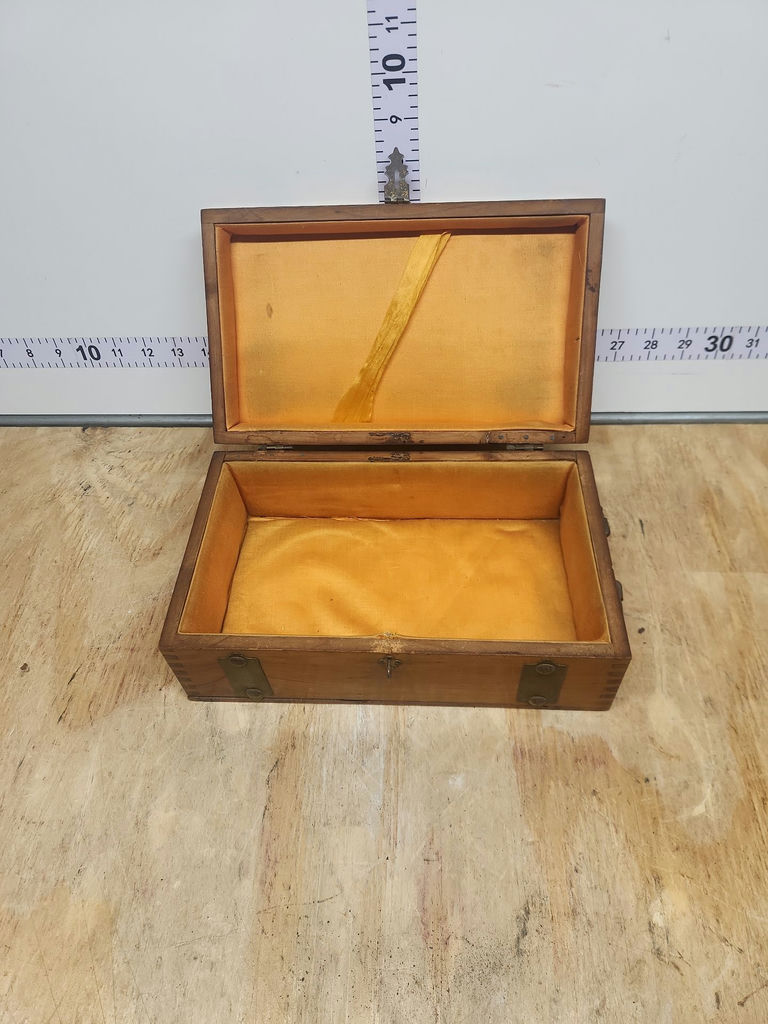 German Barometer & Finger Jointed Wooden Box - image 11 of 16
