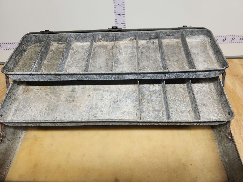 Vintage Galvanized Tackle Box - image 7 of 16
