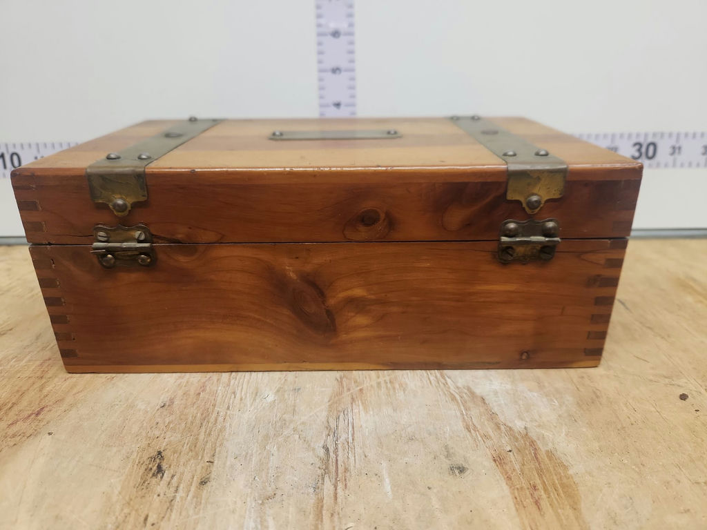 German Barometer & Finger Jointed Wooden Box - image 14 of 16