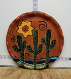 Sonja Templeton Hand Painted Redware Platter - thumbnail 1 of 9