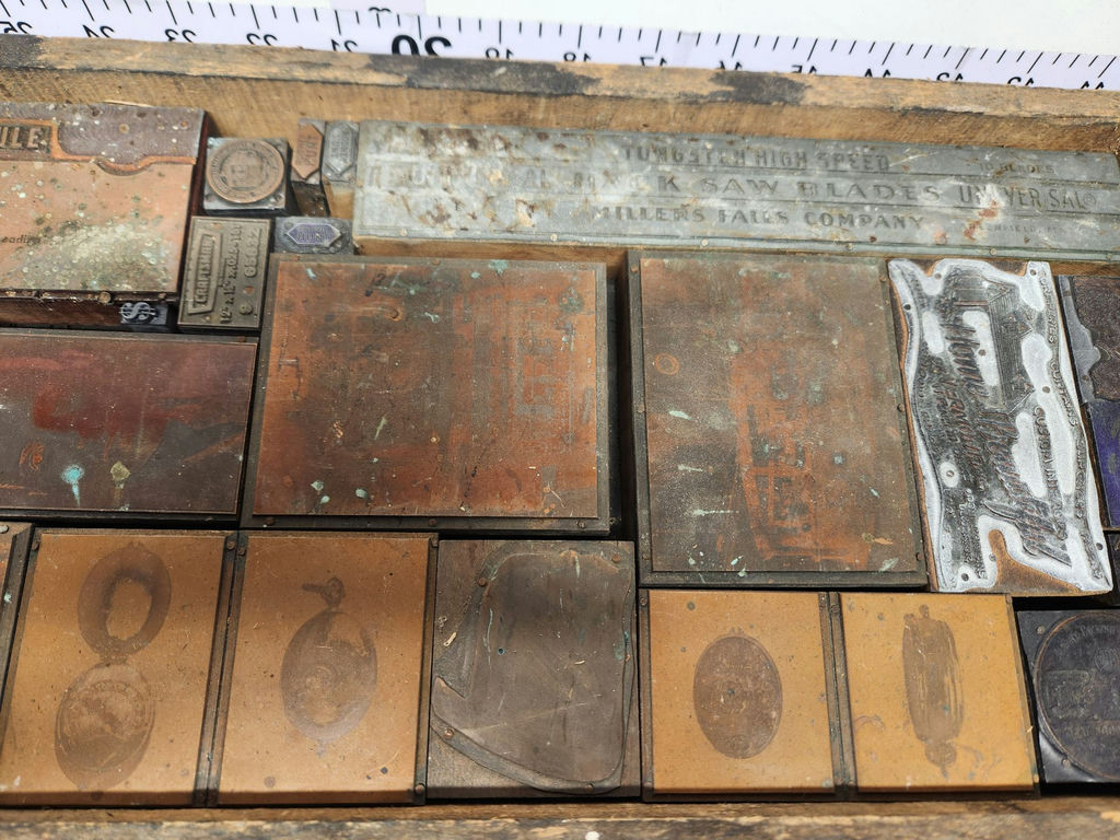 Vintage Letterpress Print Block Lot - image 8 of 14
