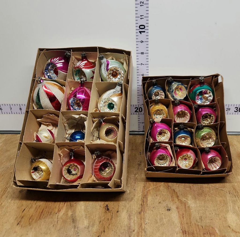 Vintage Polish Glass Christmas Ornaments Lot - image 1 of 18