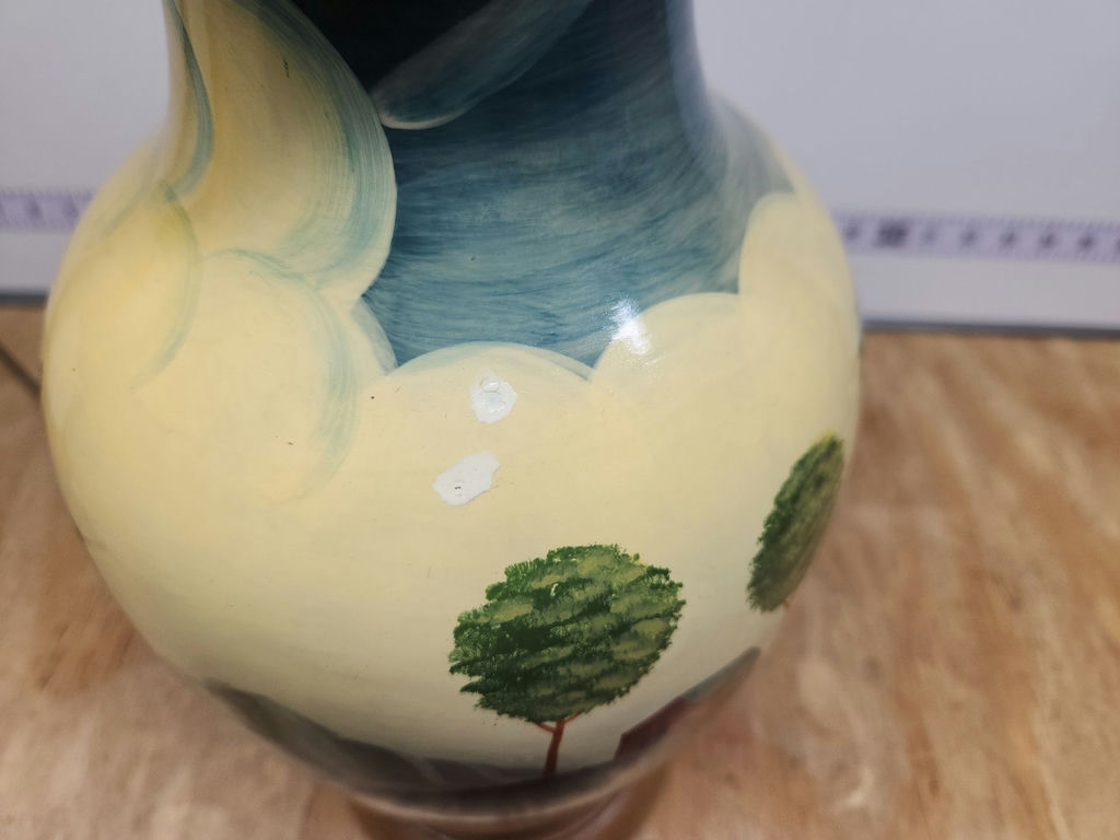 Hand Painted County Scene Lamp - image 9 of 16