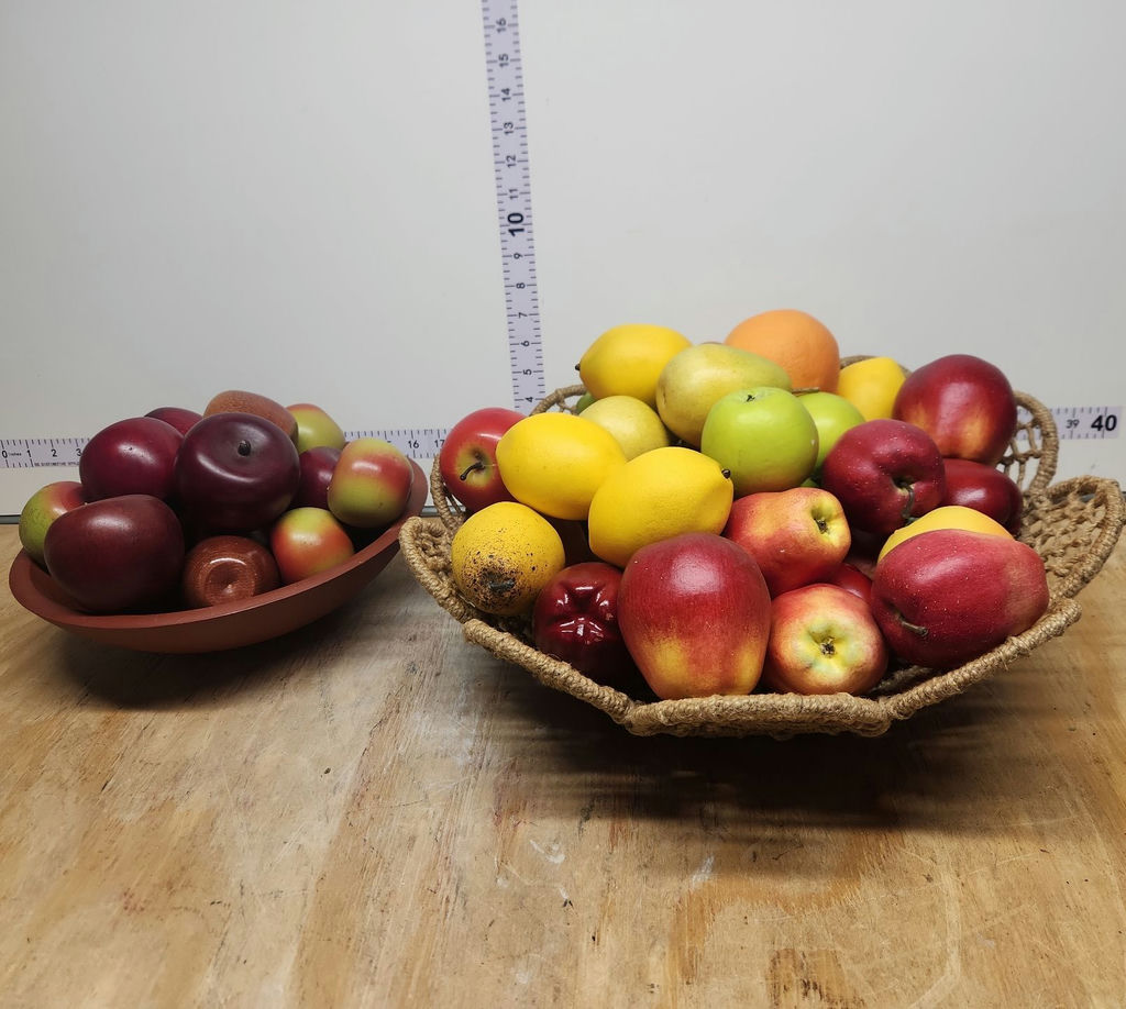 Faux Fruit Lot With Simon Pearce Bowl - image 1 of 11