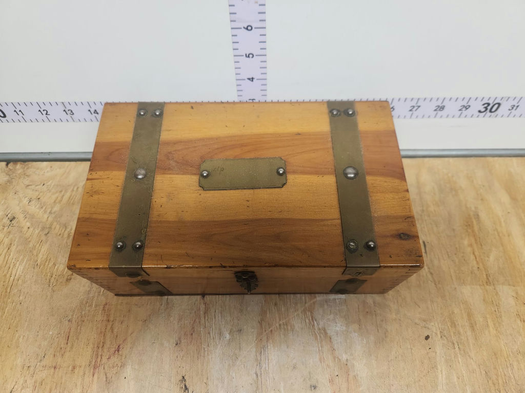 German Barometer & Finger Jointed Wooden Box - image 9 of 16