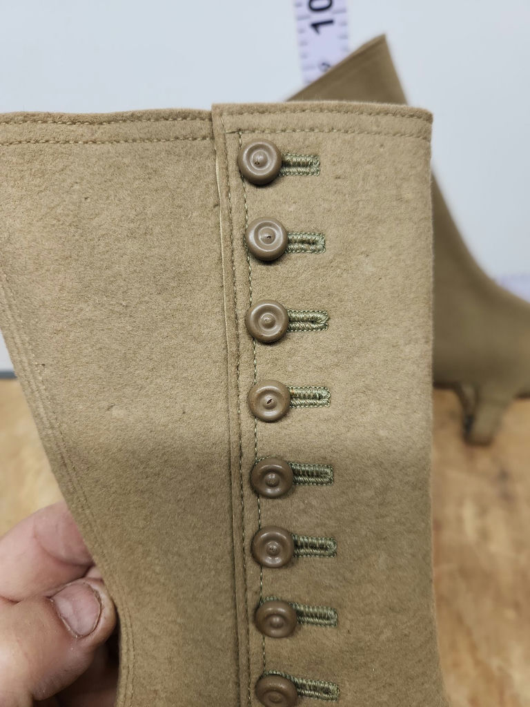 Vintage WW2 Wool Leggings Khaki Boot Covers, Spats, Gaiters - image 7 of 10