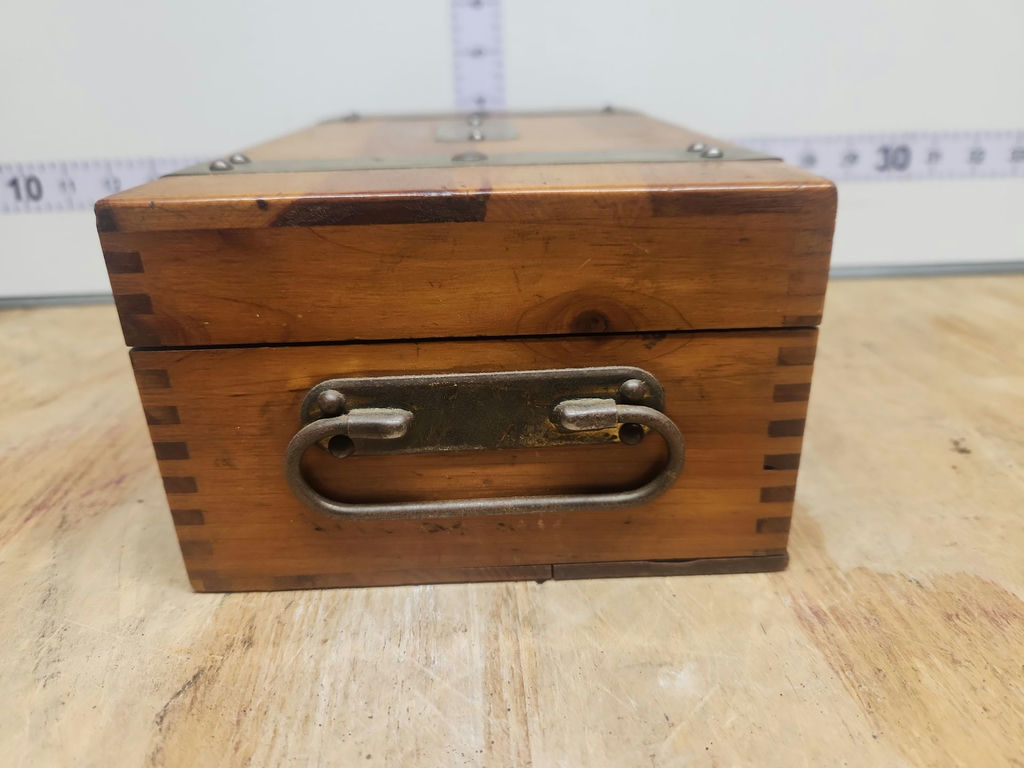 German Barometer & Finger Jointed Wooden Box - image 15 of 16