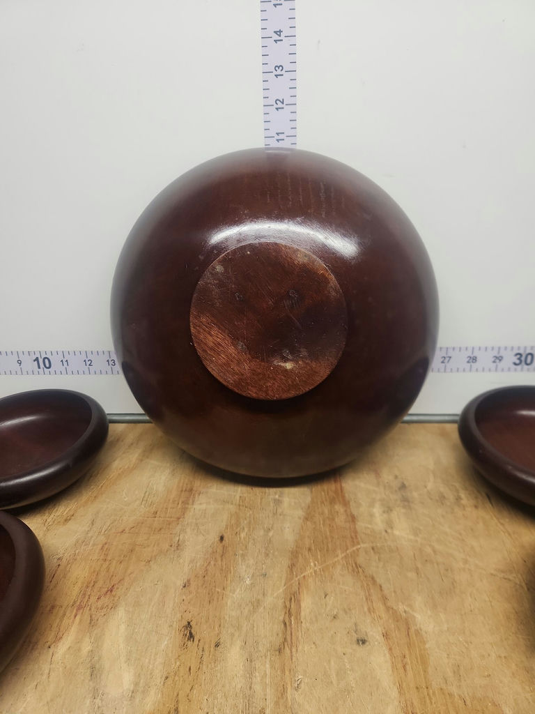 Hardwood Salad Bowl Set - image 5 of 14