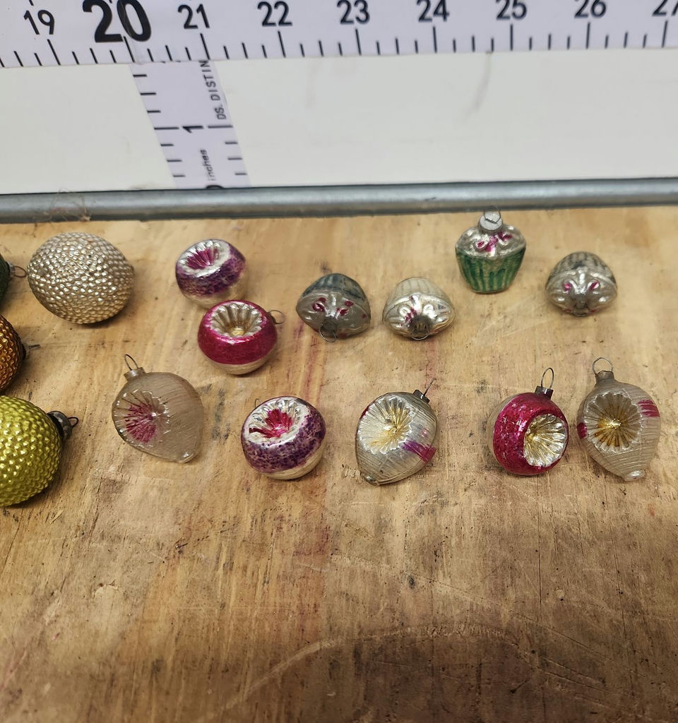 Vintage Japanese Feather Tree Glass Christmas Ornaments - image 9 of 10