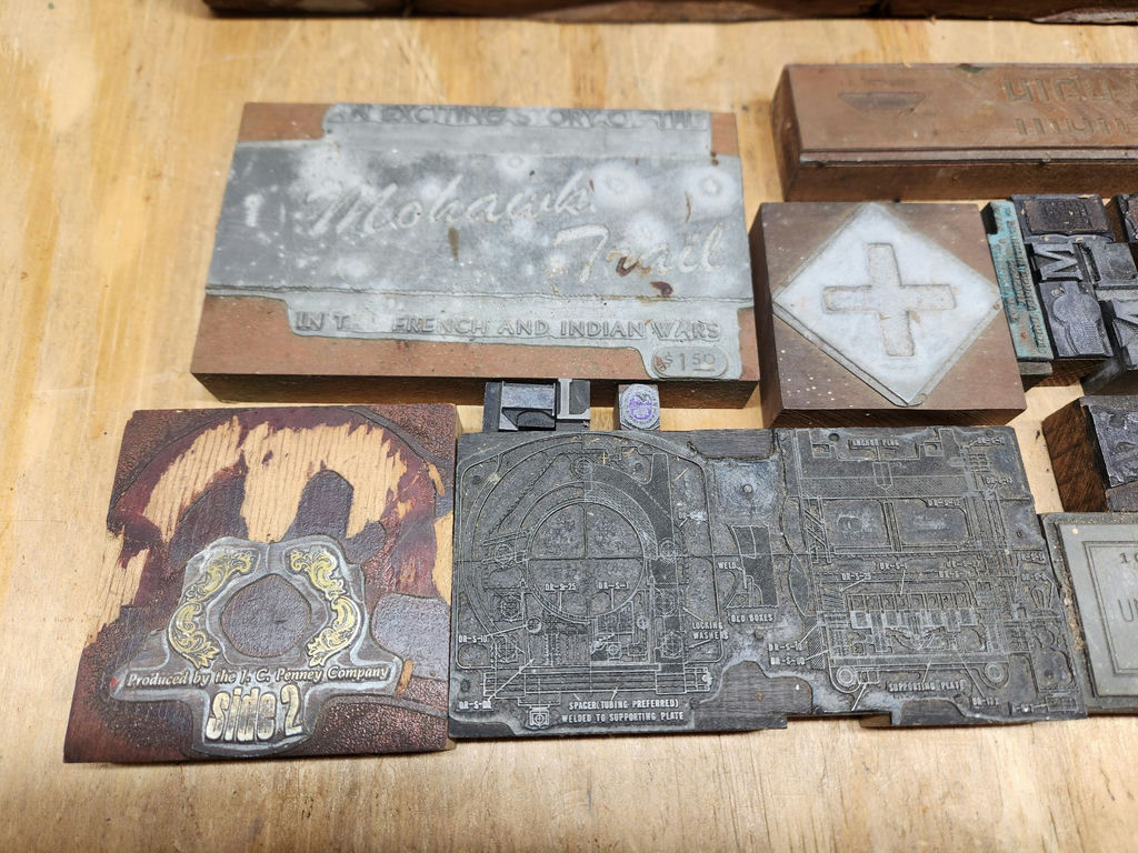 Vintage Letterpress Print Block Lot - image 5 of 14