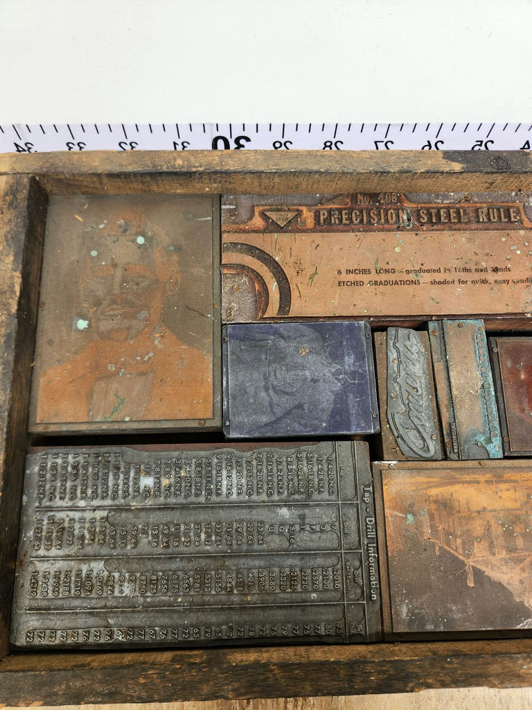 Vintage Letterpress Print Block Lot - image 10 of 14