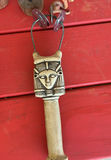African Decor: Wood Giraffe Figurines, African Baskets, Egyptian Rattle - thumbnail 4 of 5
