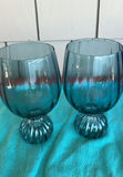 Large Ceramic Bowl, Cobalt Glassware, Pewter Serving Spoons - thumbnail 7 of 8