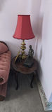 Vintage pink upholstered living room furniture set with display cabinets - thumbnail 5 of 13