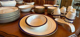 Howard, Royal Worcester, Blue-rim bone china dinnerware set with cups, saucers, and teapot - thumbnail 7 of 11