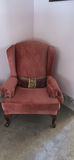 Vintage pink upholstered living room furniture set with display cabinets - thumbnail 8 of 13