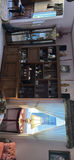 Vintage pink upholstered living room furniture set with display cabinets - thumbnail 9 of 13
