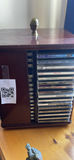Wooden Cds storage cabinet with numerous tapes - thumbnail 1 of 4