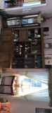Vintage pink upholstered living room furniture set with display cabinets - thumbnail 12 of 13