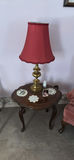 Vintage pink upholstered living room furniture set with display cabinets - thumbnail 7 of 13