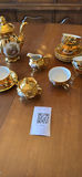 Bavaria, Gold-Trim Porcelain Tea Set with Hand-Painted Scenes, Made in Germany - thumbnail 1 of 8