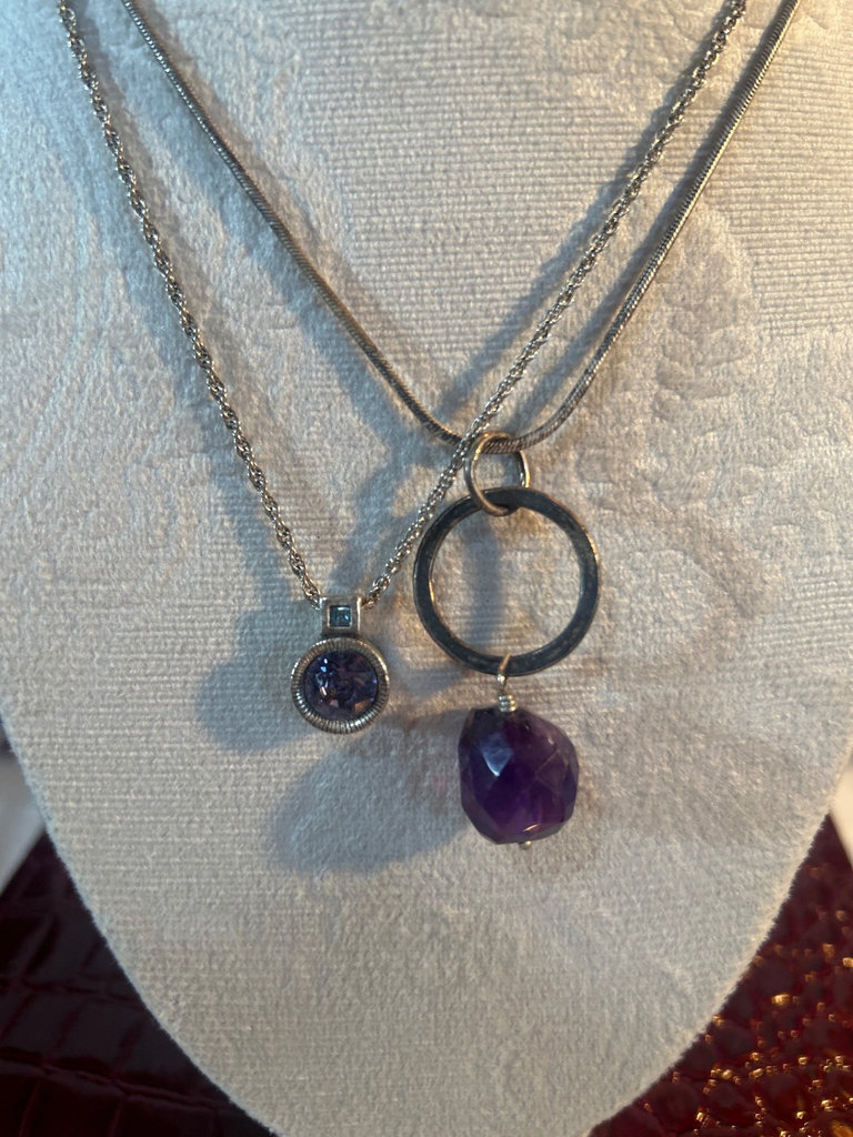 Sterling and Amethyst Jewelry - image 4 of 4