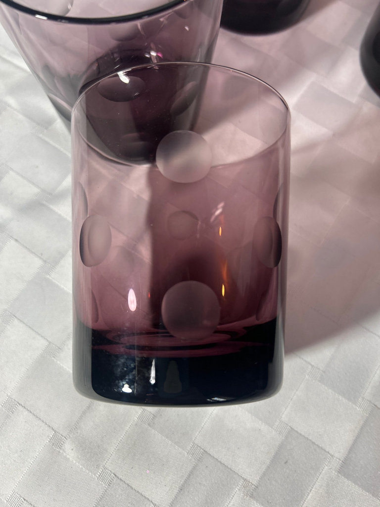 Purple polka dot Glassware - image 2 of 3