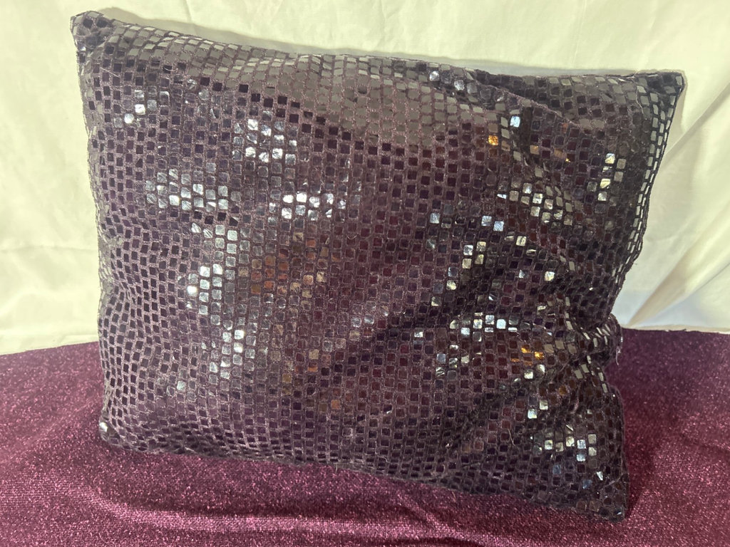 A bolt of purple wool fabric, and Throw Pillow - image 3 of 3