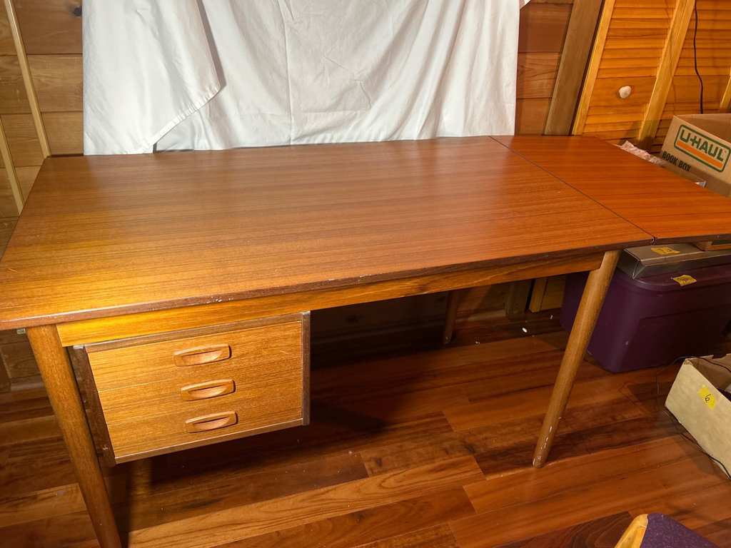 Mid-Century Teak Scandinavian Desk - image 1 of 8
