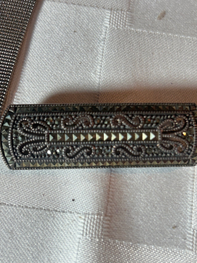 Sterling & Marcasite watch, bracelet & pin from Judith Jack - image 5 of 5