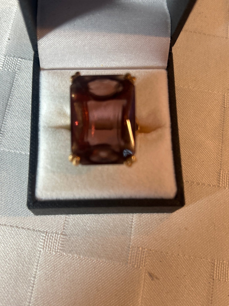 Two Baguette Cut Amethyst, 14k Rings - image 2 of 4
