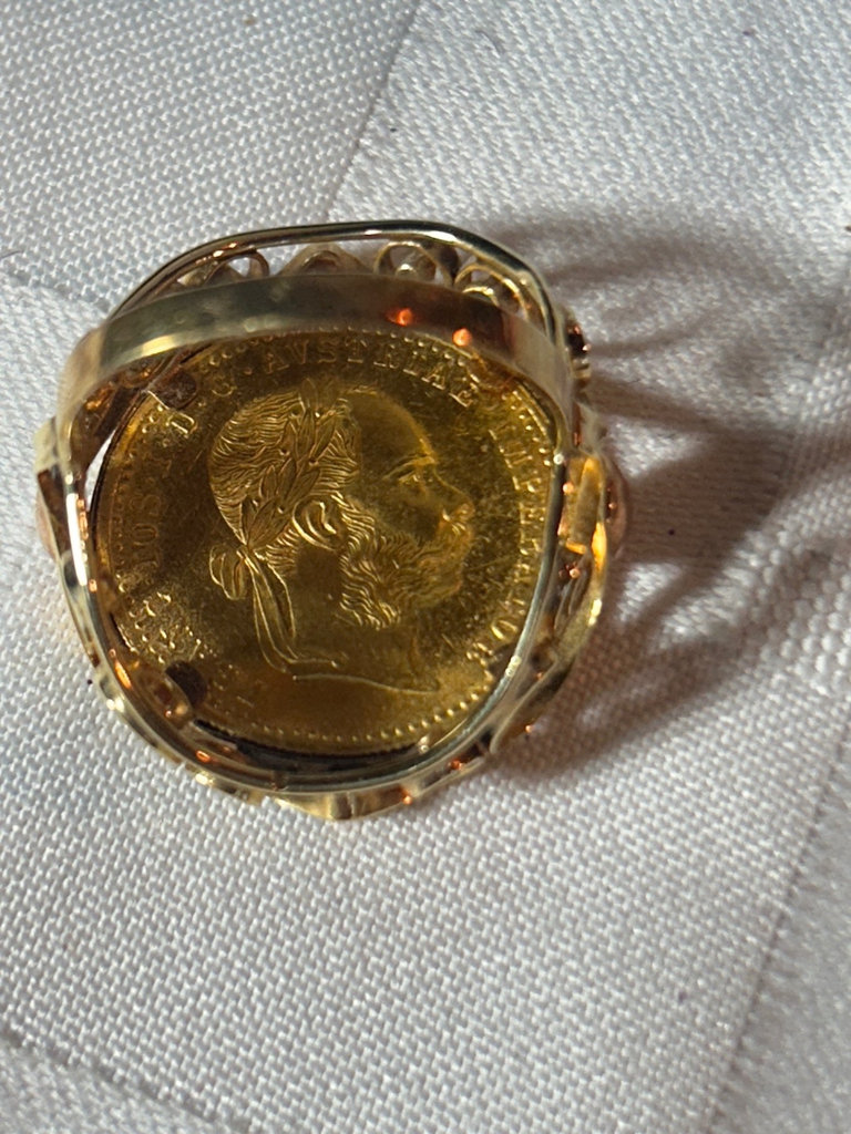 Austrian Gold Coin Ring - image 2 of 3