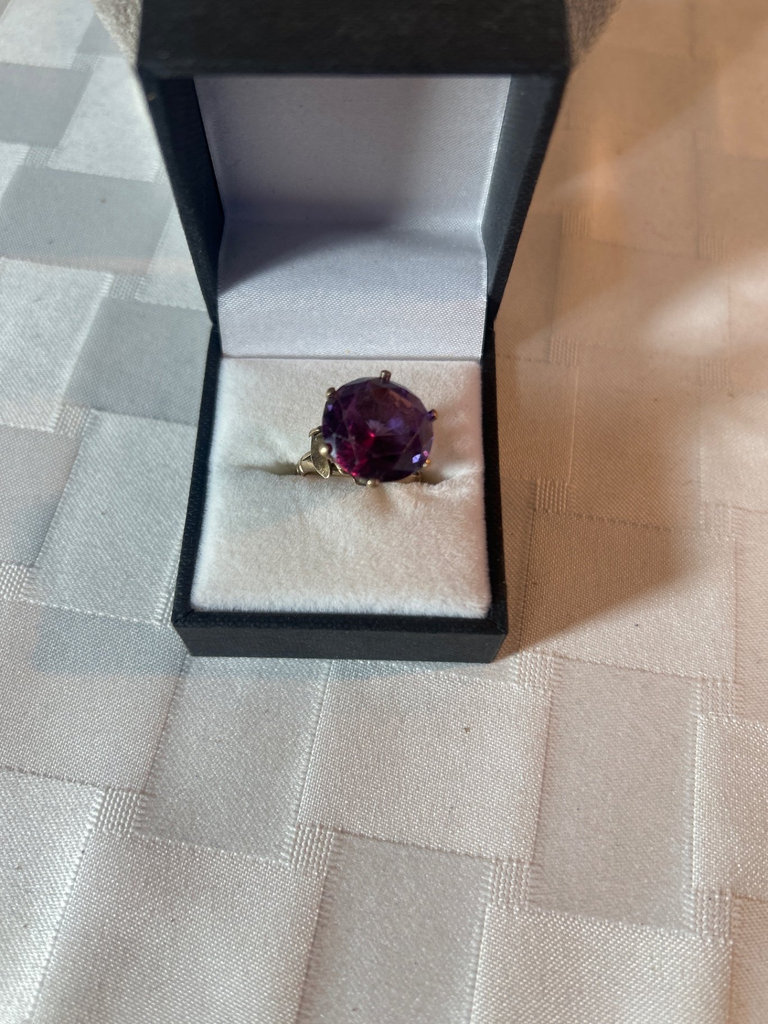 Amethyst and 14k gold ring - image 1 of 4