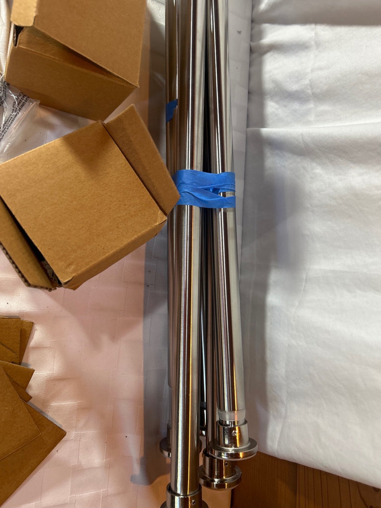 5 Chrome Curtain Rods, and Chrome Ring curtain clips - image 5 of 5