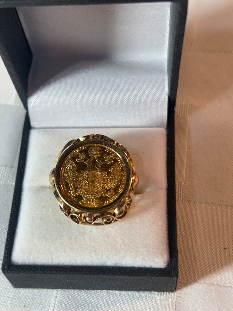 Austrian Gold Coin Ring - image 1 of 3