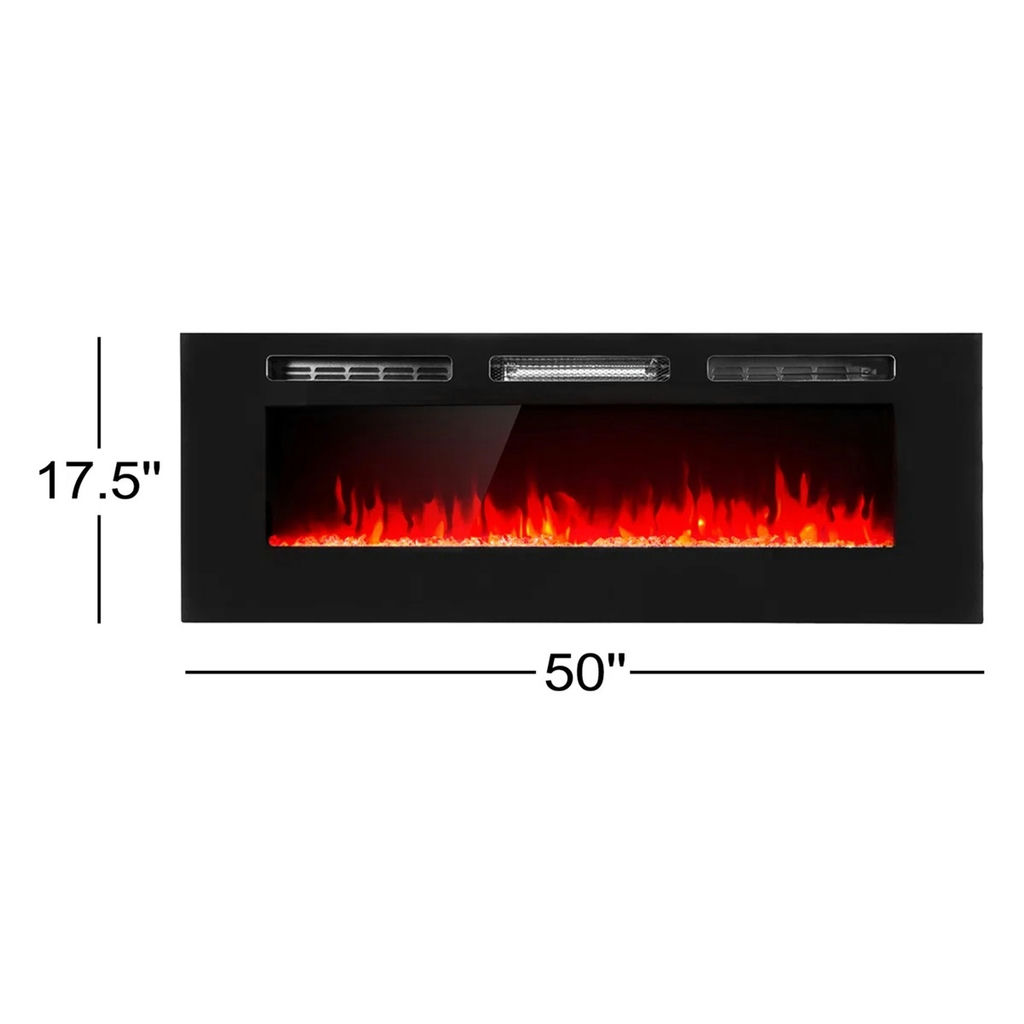 OSKAR 50'' W BLACK ELECTRIC FIREPLACE INSERT WITH 51000 BTU VALUED AT $375.00 - image 6 of 8