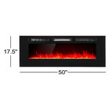 OSKAR 50'' W BLACK ELECTRIC FIREPLACE INSERT WITH 51000 BTU VALUED AT $375.00 - thumbnail 6 of 8