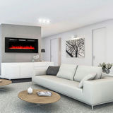 OSKAR 50'' W BLACK ELECTRIC FIREPLACE INSERT WITH 51000 BTU VALUED AT $375.00 - thumbnail 1 of 8
