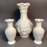 Antique Imperial Glass Satin Doeskin Vases - thumbnail 2 of 4