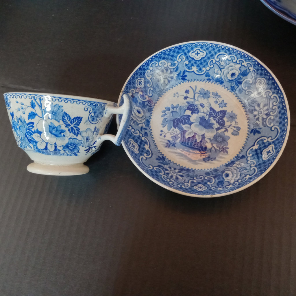 Antique Flow Blue Transferware - image 7 of 29