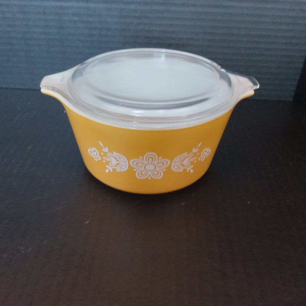 Vintage Pyrex - Butterly Gold / Black Snowflake - image 6 of 17