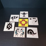 Native American Hand Painted Ceramic Tiles - thumbnail 1 of 8