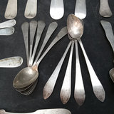 Antique Coin Silver Spoons - 597.7dwt - thumbnail 5 of 19