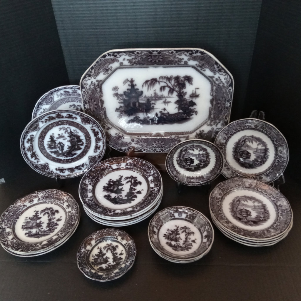 Antique Flow Black Pearl Stone Ware - image 1 of 25
