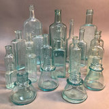Antique Blue Glass Elixir & Ink Bottles - thumbnail 1 of 4