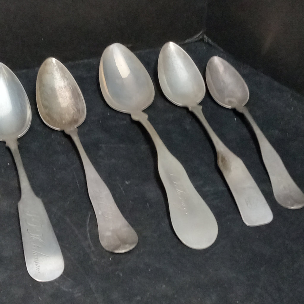 Antique Coin Silver Spoons - 597.7dwt - image 18 of 19