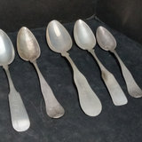 Antique Coin Silver Spoons - 597.7dwt - thumbnail 18 of 19